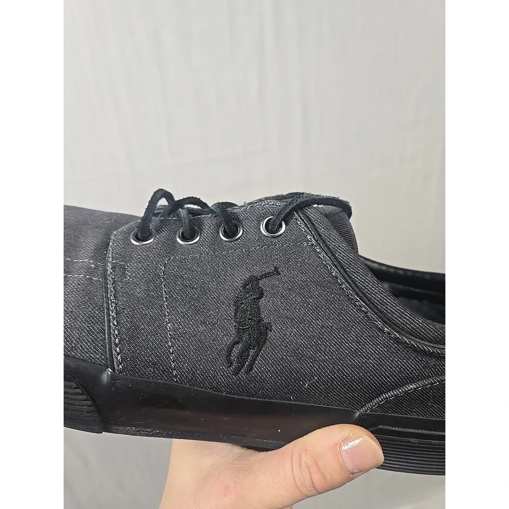 Polo Ralph Lauren Faxon Low Sneakers‎ MENS 10D Denim Canvas Low Top Boat Shoes